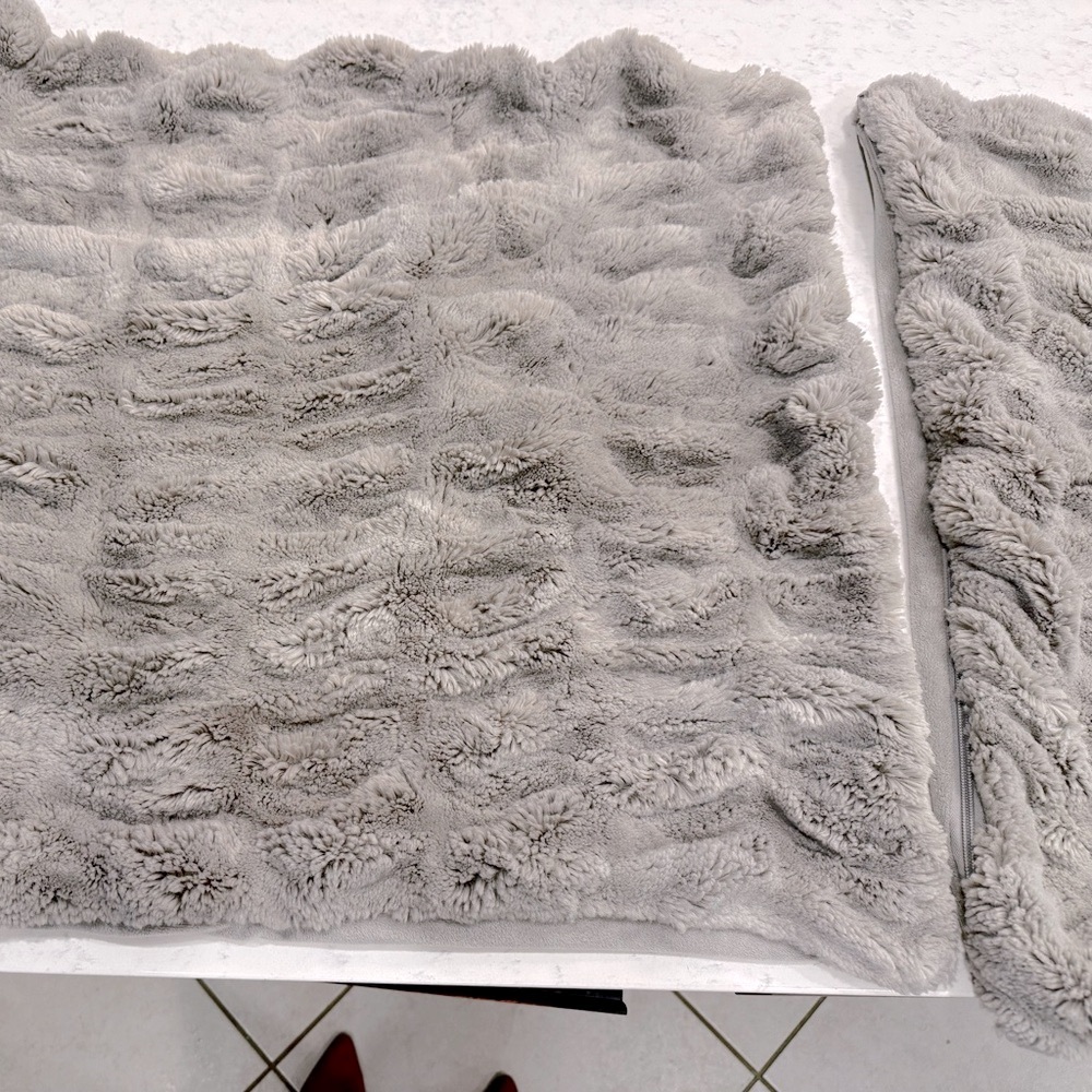 PotteryBarn GORGEOUS faux fur pillow covers!